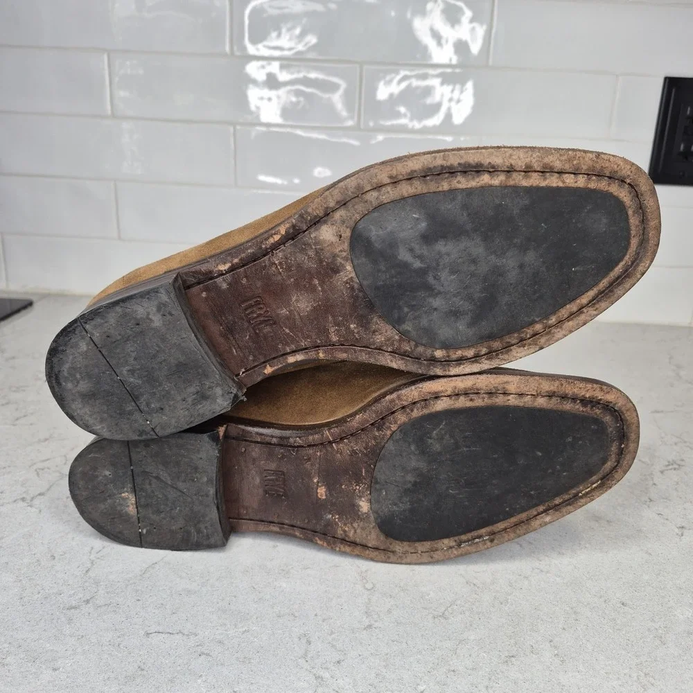 FRYE Men's Size 10D‎ JEFFERSON VENETIAN LOAFER Suede CHESTNUT